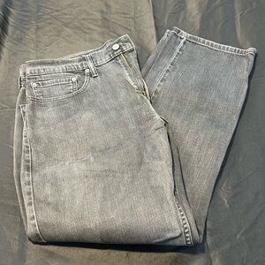 Men’s Levi’s 514 Straight Jeans Distressed Black Size 34 x 30